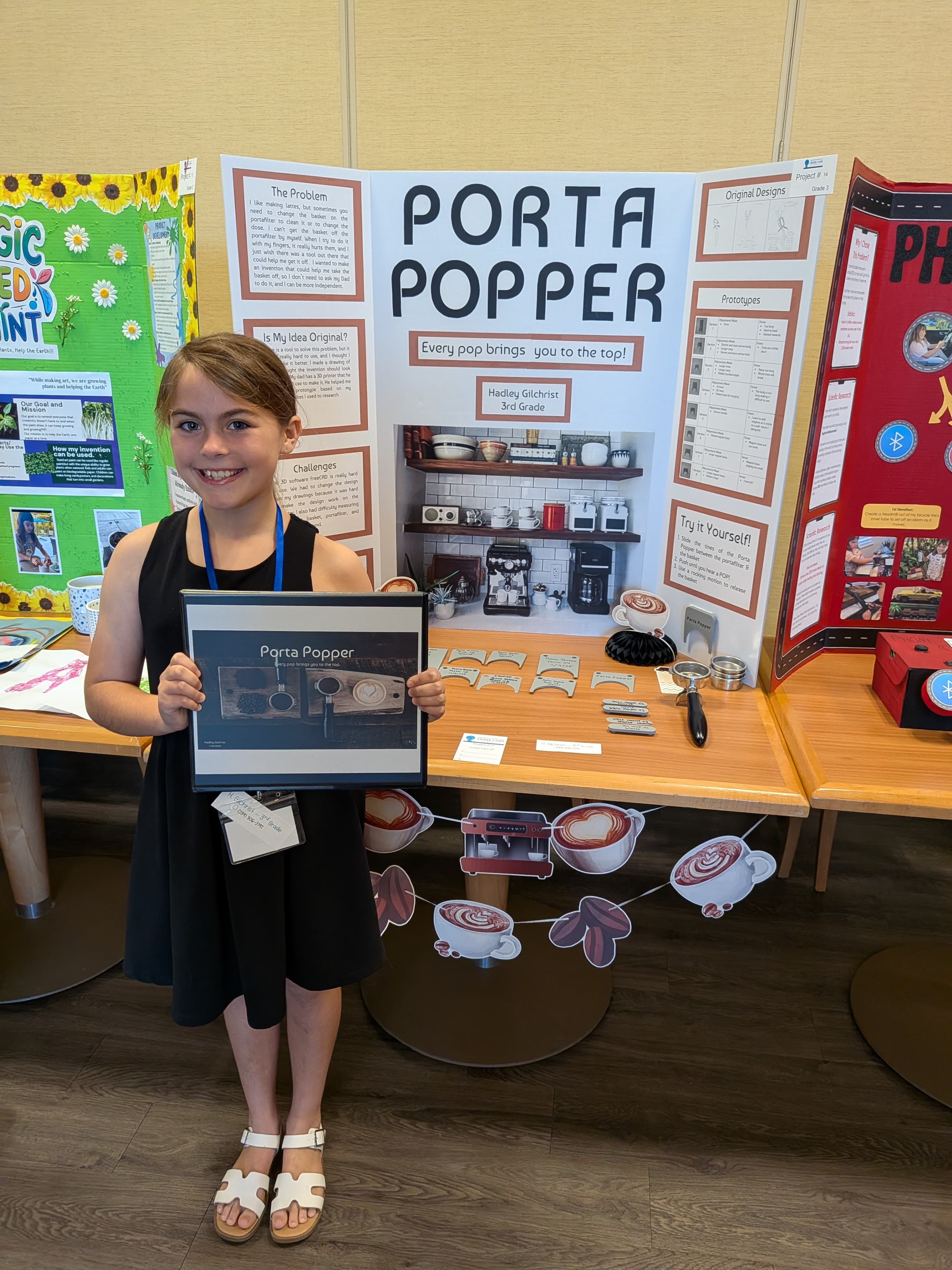 Full posterboard from the regional Edison Inventors Fair